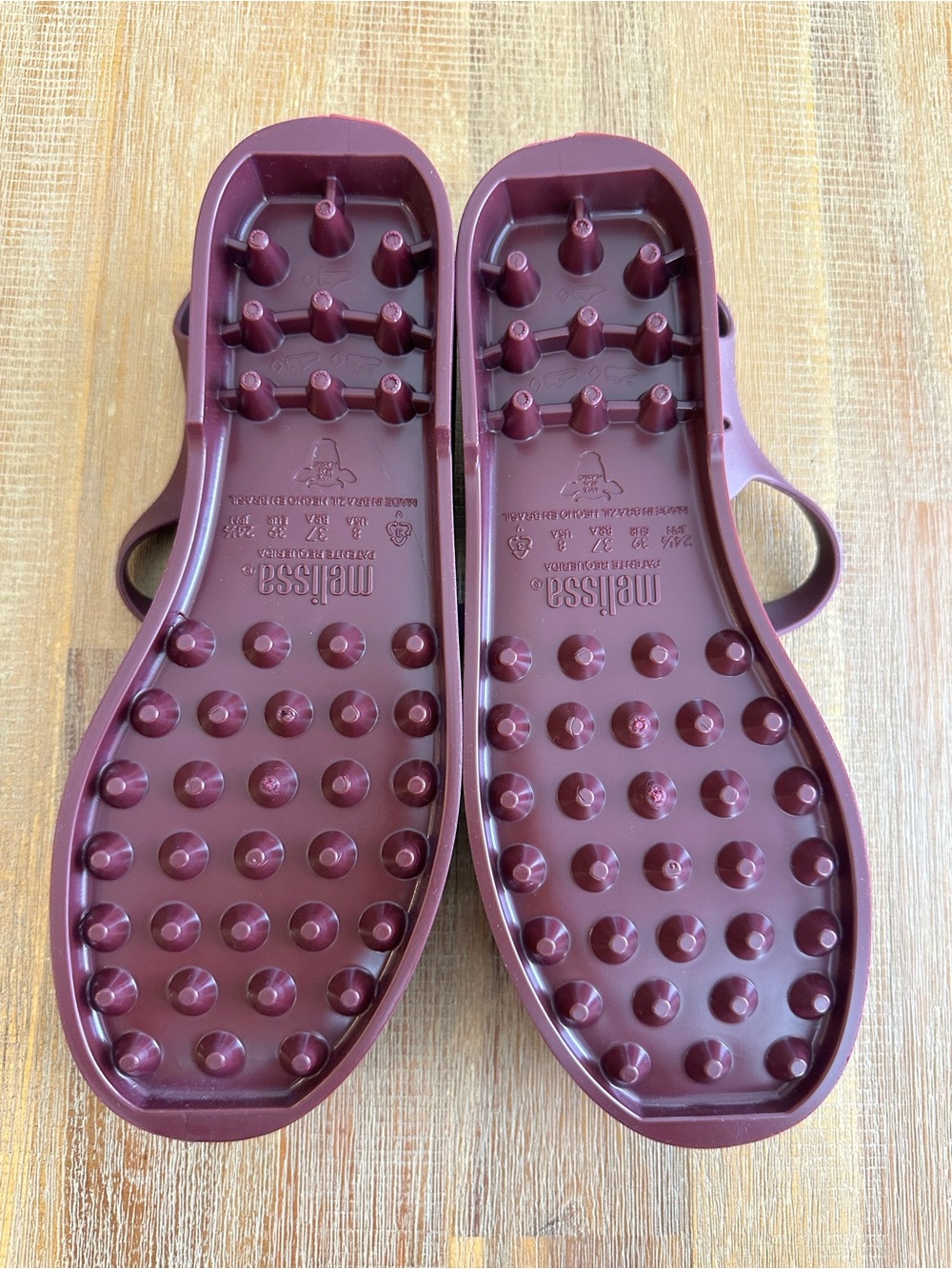 NIB Melissa Women’s Maroon Possession Jelly Fisherman Sandals - Picture 5 of 8